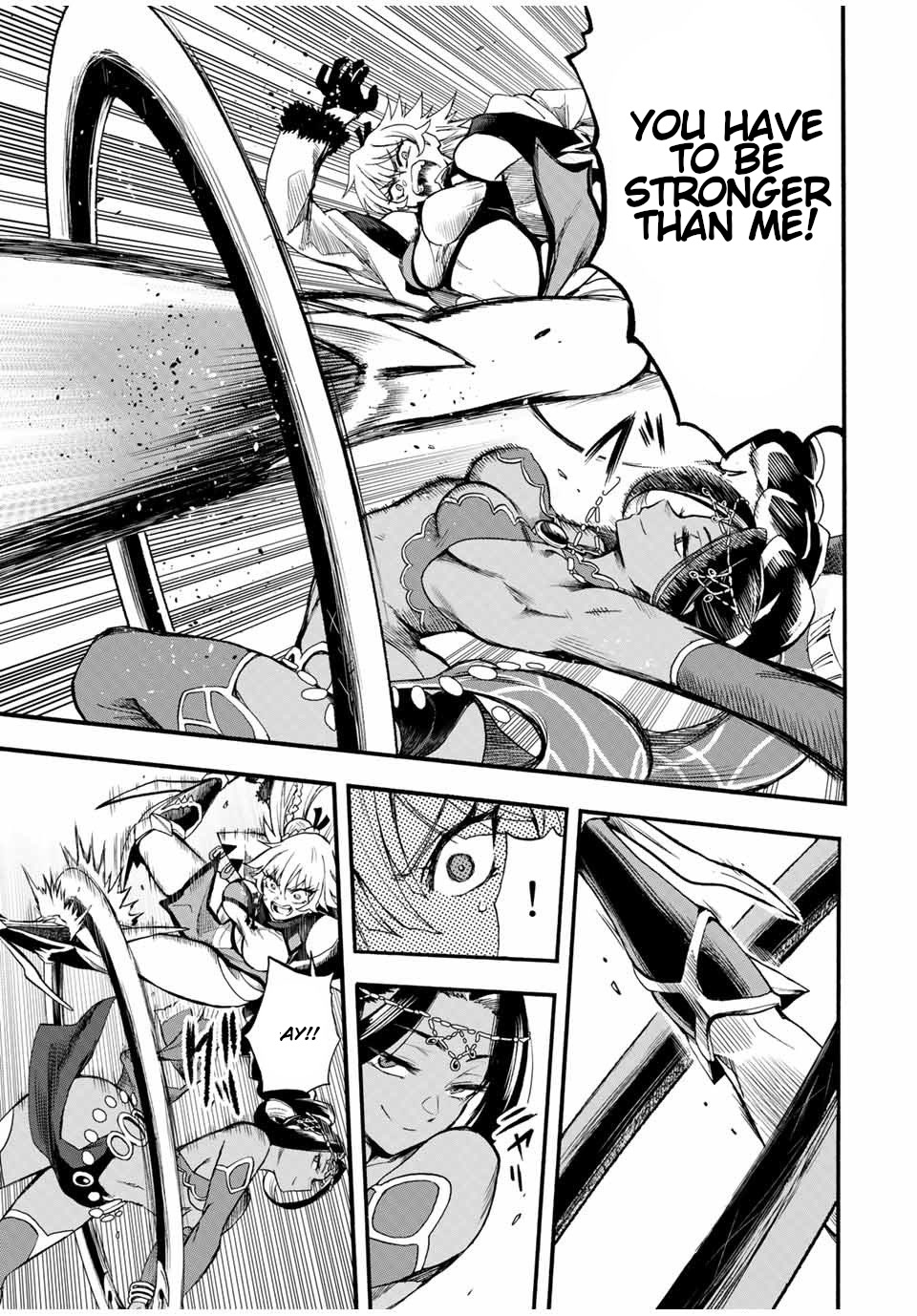 Jigoku no Gouka de Yaka re Tsuzuketa Shounen. Saikyou no Honou Tsukai to Natte Fukkatsu Suru. Chapter 62 page 6 - Chapter 62: Path2: Martula, The one with the circular blade.