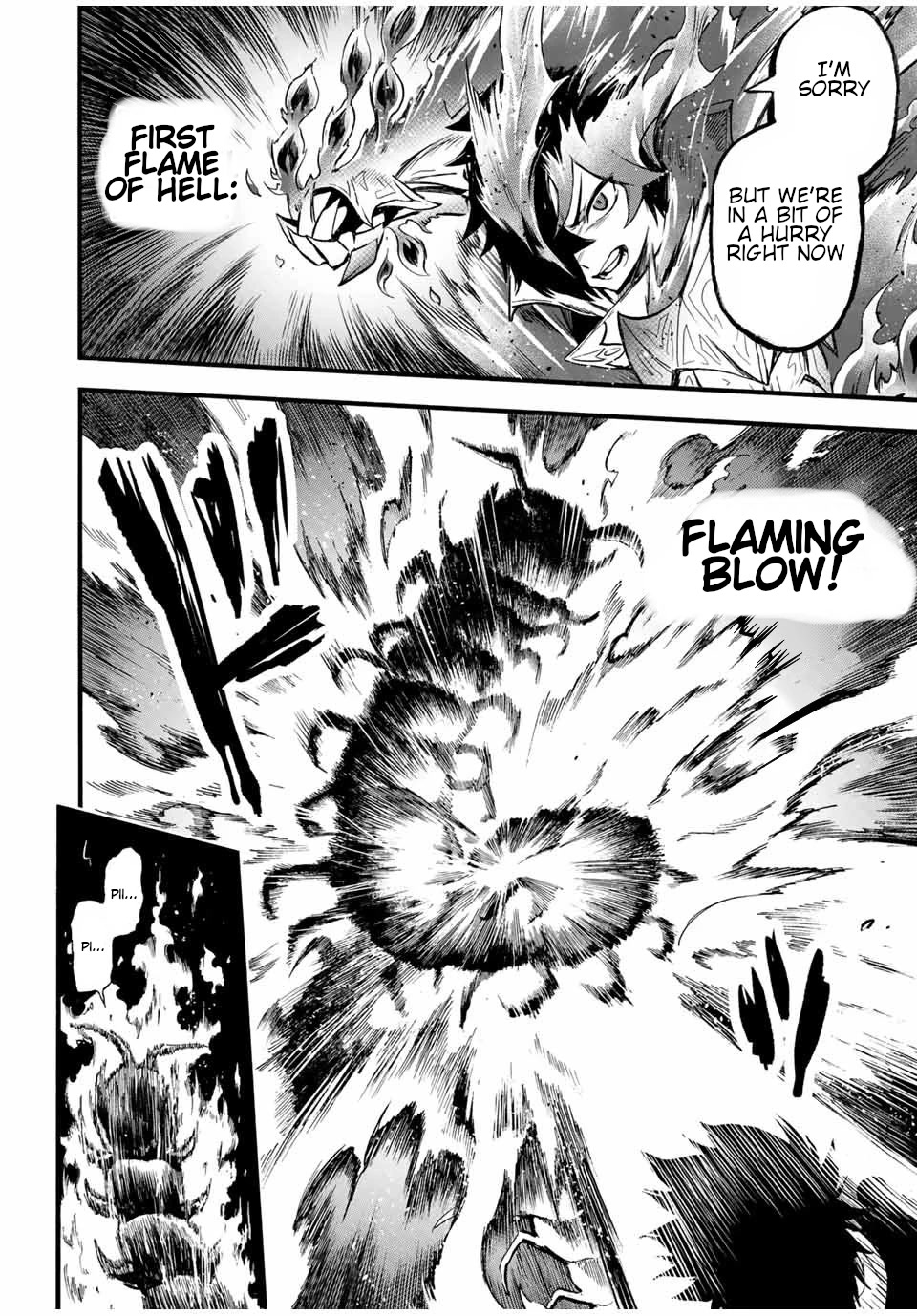 Jigoku no Gouka de Yaka re Tsuzuketa Shounen. Saikyou no Honou Tsukai to Natte Fukkatsu Suru. Chapter 66 page 5 - Chapter 66: Strange aura.
