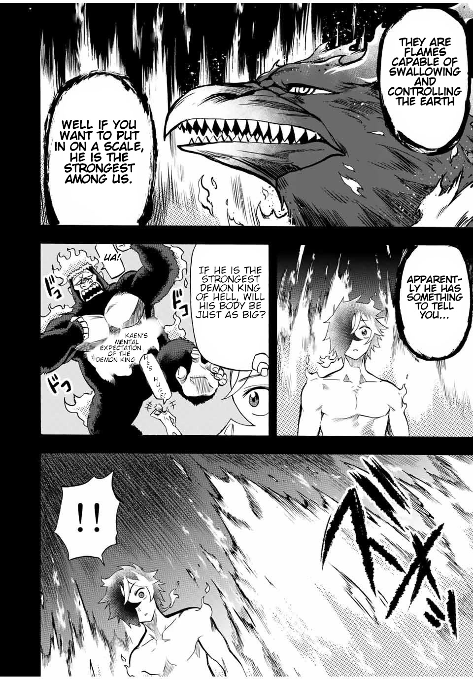 Jigoku no Gouka de Yaka re Tsuzuketa Shounen. Saikyou no Honou Tsukai to Natte Fukkatsu Suru. Chapter 67 page 11 - Chapter 67: The flames of hell have no effect