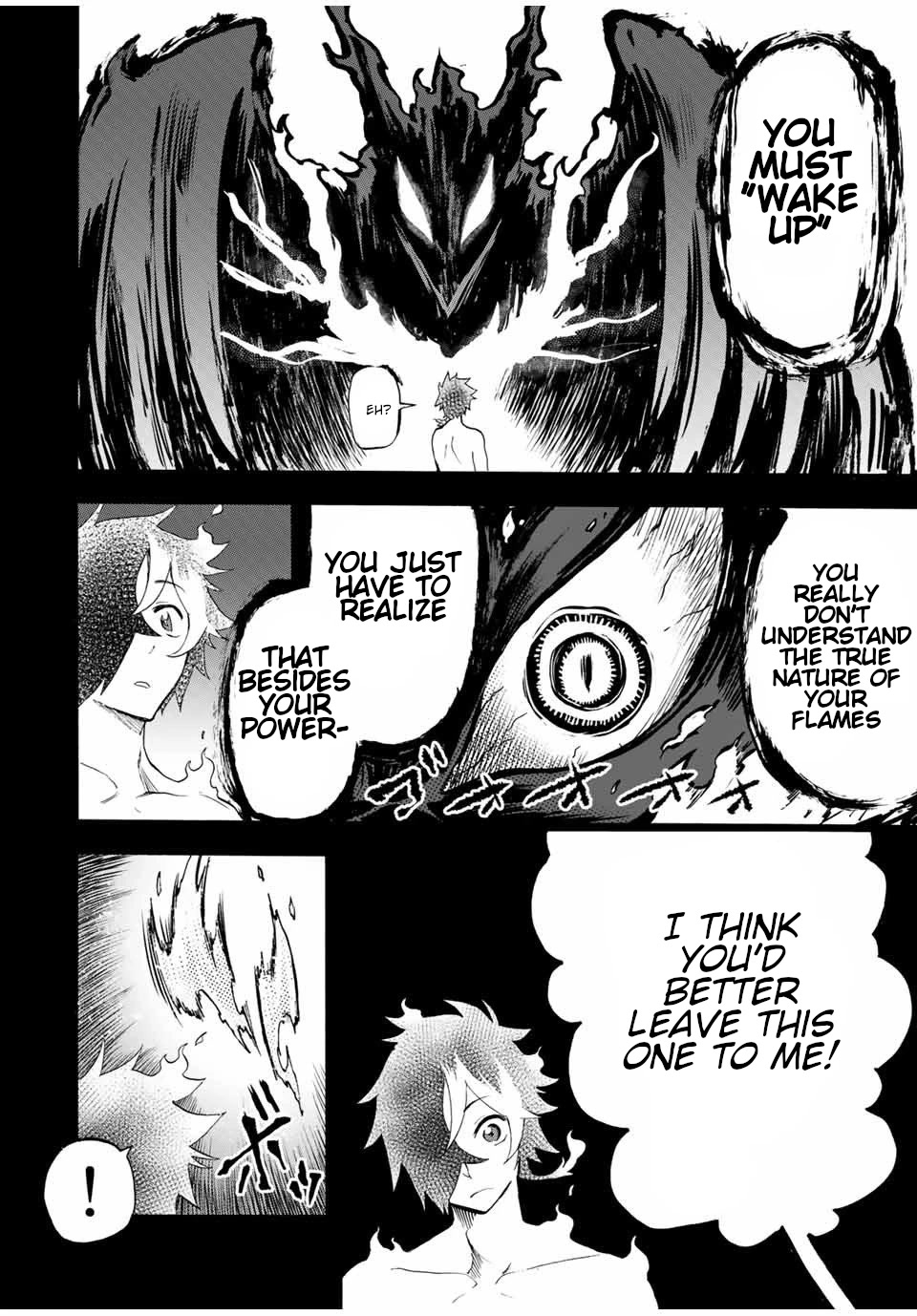 Jigoku no Gouka de Yaka re Tsuzuketa Shounen. Saikyou no Honou Tsukai to Natte Fukkatsu Suru. Chapter 67 page 9 - Chapter 67: The flames of hell have no effect