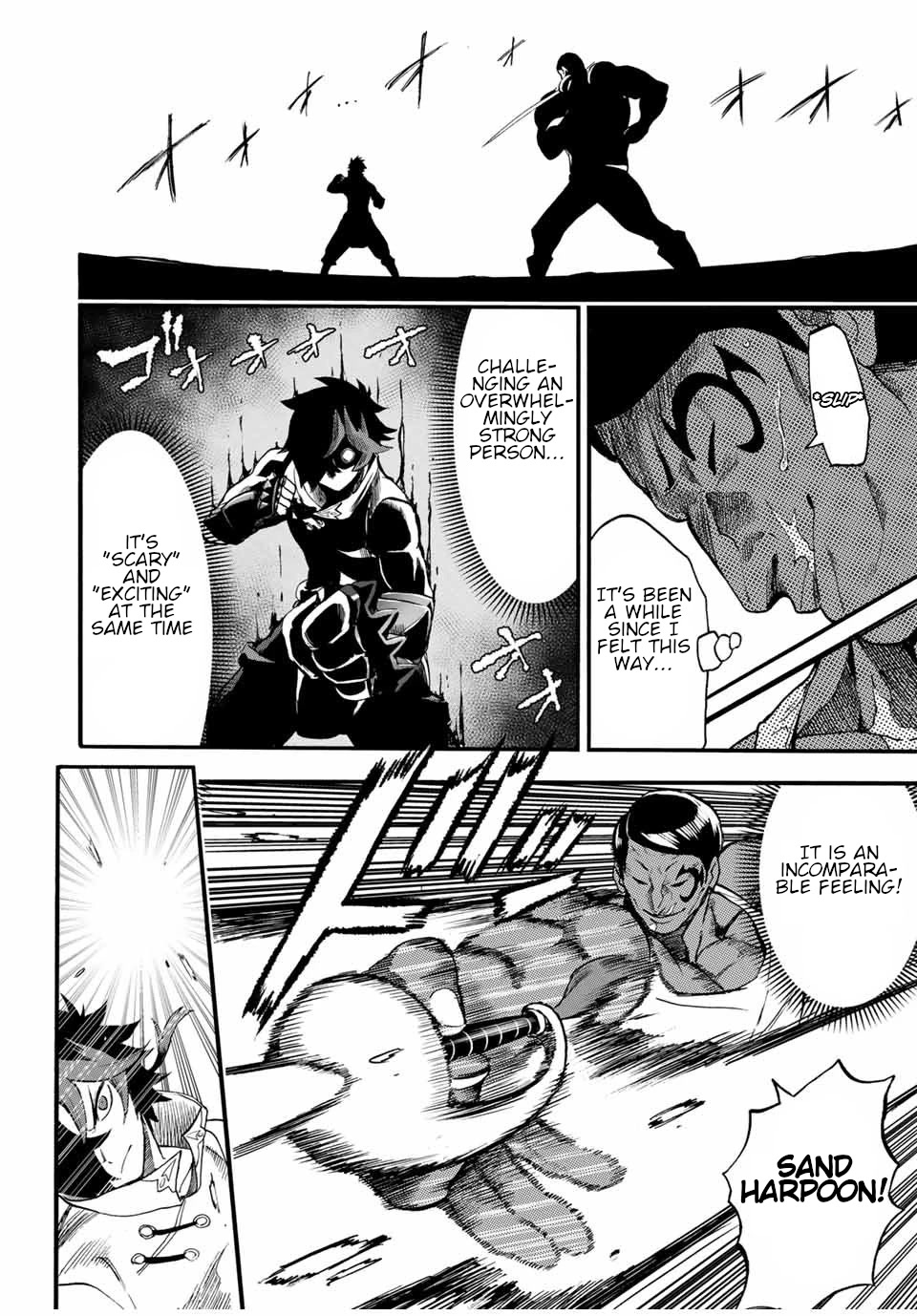 Jigoku no Gouka de Yaka re Tsuzuketa Shounen. Saikyou no Honou Tsukai to Natte Fukkatsu Suru. Chapter 73 page 5 - Chapter 73: "The Desert Stinger" Muscle