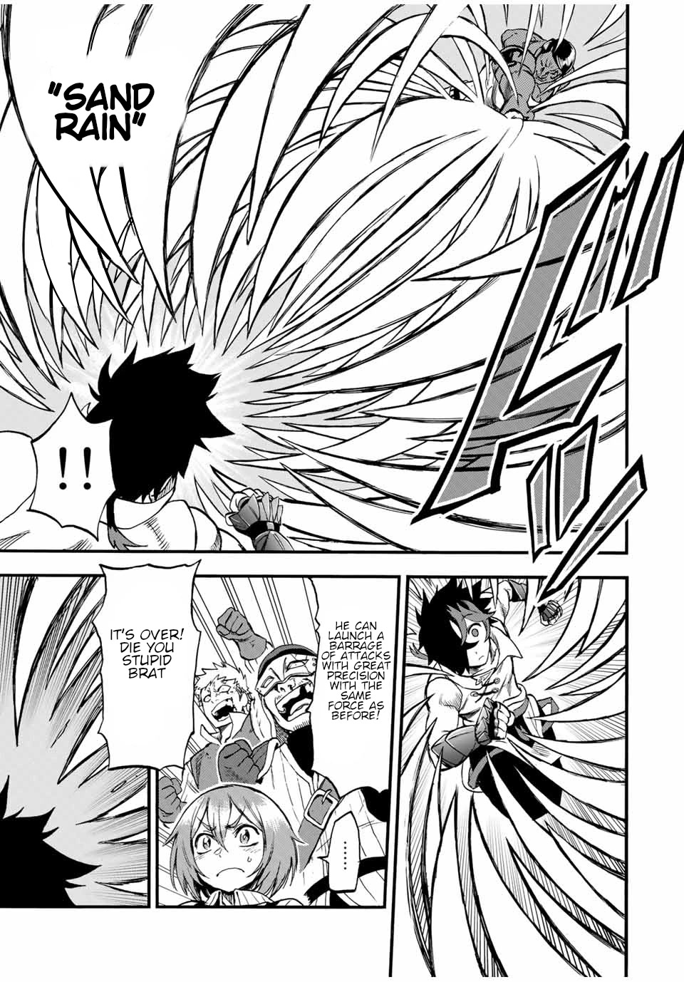 Jigoku no Gouka de Yaka re Tsuzuketa Shounen. Saikyou no Honou Tsukai to Natte Fukkatsu Suru. Chapter 73 page 8 - Chapter 73: "The Desert Stinger" Muscle