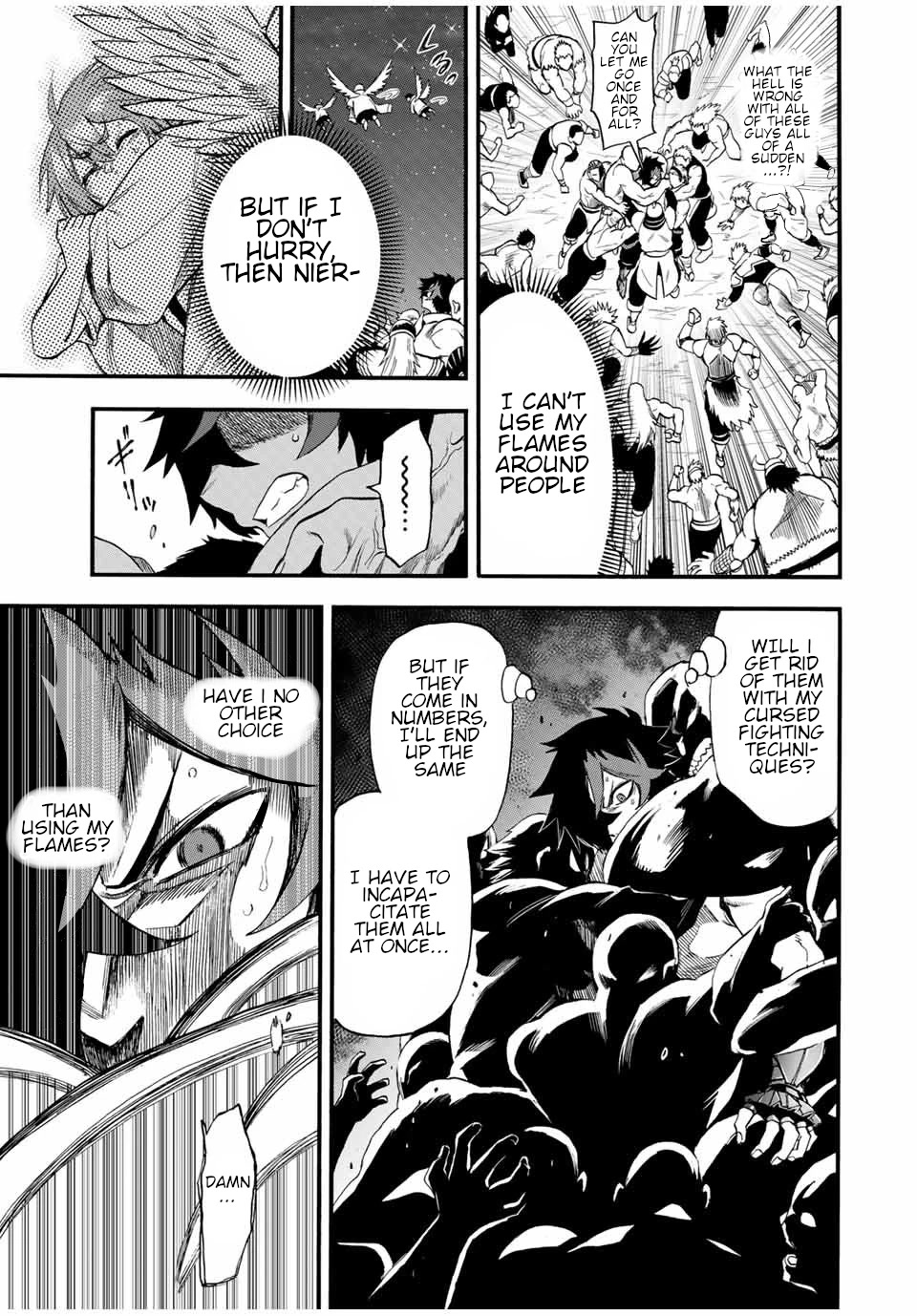 Jigoku no Gouka de Yaka re Tsuzuketa Shounen. Saikyou no Honou Tsukai to Natte Fukkatsu Suru. Chapter 74 page 4 - Chapter 74: The origin of the conflict.
