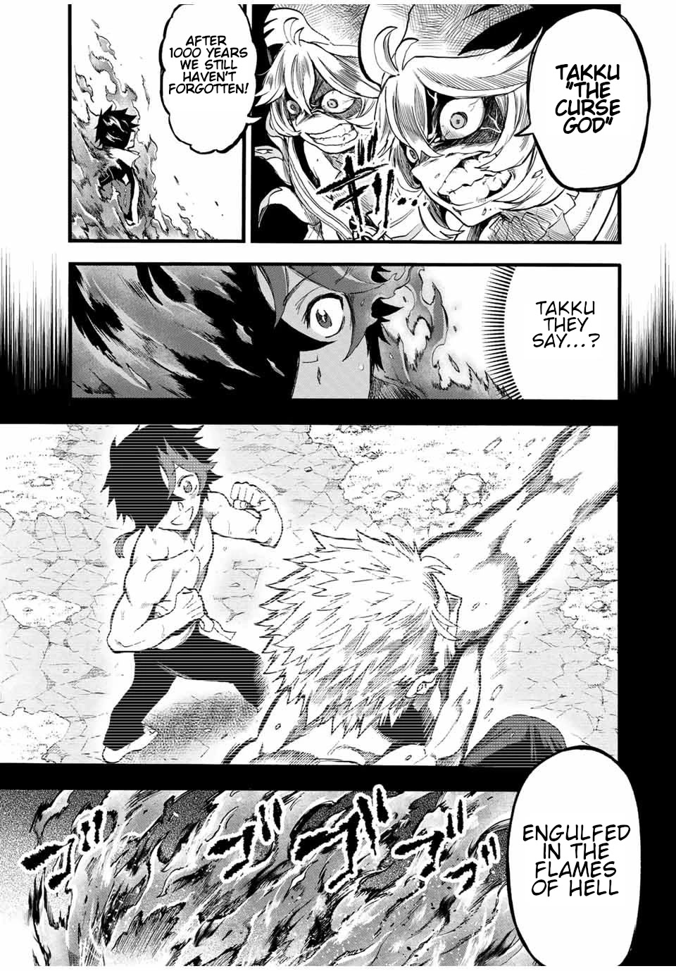 Jigoku no Gouka de Yaka re Tsuzuketa Shounen. Saikyou no Honou Tsukai to Natte Fukkatsu Suru. Chapter 79 page 10 - Chapter 79: The Strongest Shaman of All.