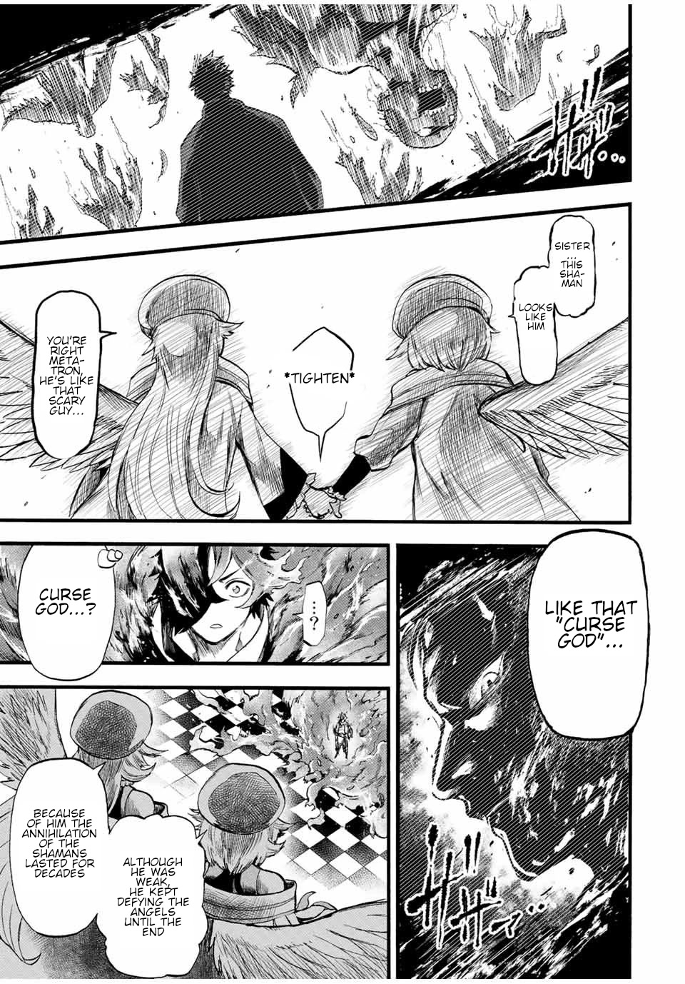 Jigoku no Gouka de Yaka re Tsuzuketa Shounen. Saikyou no Honou Tsukai to Natte Fukkatsu Suru. Chapter 79 page 8 - Chapter 79: The Strongest Shaman of All.