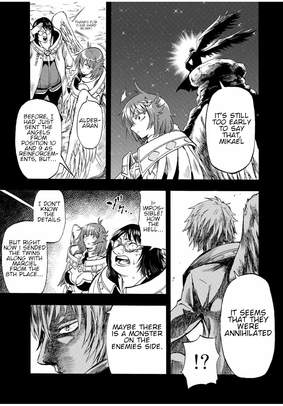 Jigoku no Gouka de Yaka re Tsuzuketa Shounen. Saikyou no Honou Tsukai to Natte Fukkatsu Suru. Chapter 80 page 4 - Chapter 80: The Waltz of the Twin Angels.