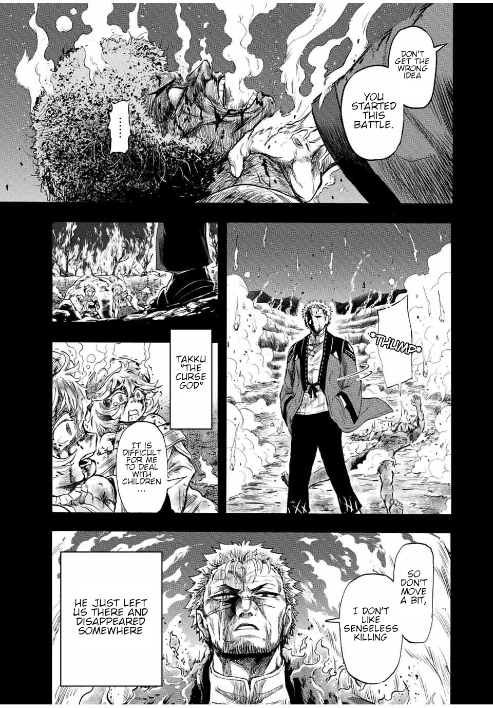 Jigoku no Gouka de Yaka re Tsuzuketa Shounen. Saikyou no Honou Tsukai to Natte Fukkatsu Suru. Chapter 80 page 8 - Chapter 80: The Waltz of the Twin Angels.