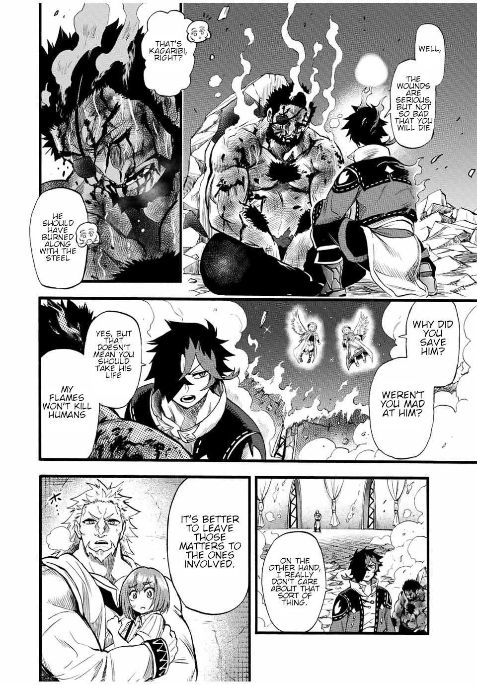 Jigoku no Gouka de Yaka re Tsuzuketa Shounen. Saikyou no Honou Tsukai to Natte Fukkatsu Suru. Chapter 81 page 7 - Chapter 81: Twelve Apostles of the Church of the Holy Angels, "Steel" Sandalphon and "Manipulation" Metatron Part 1