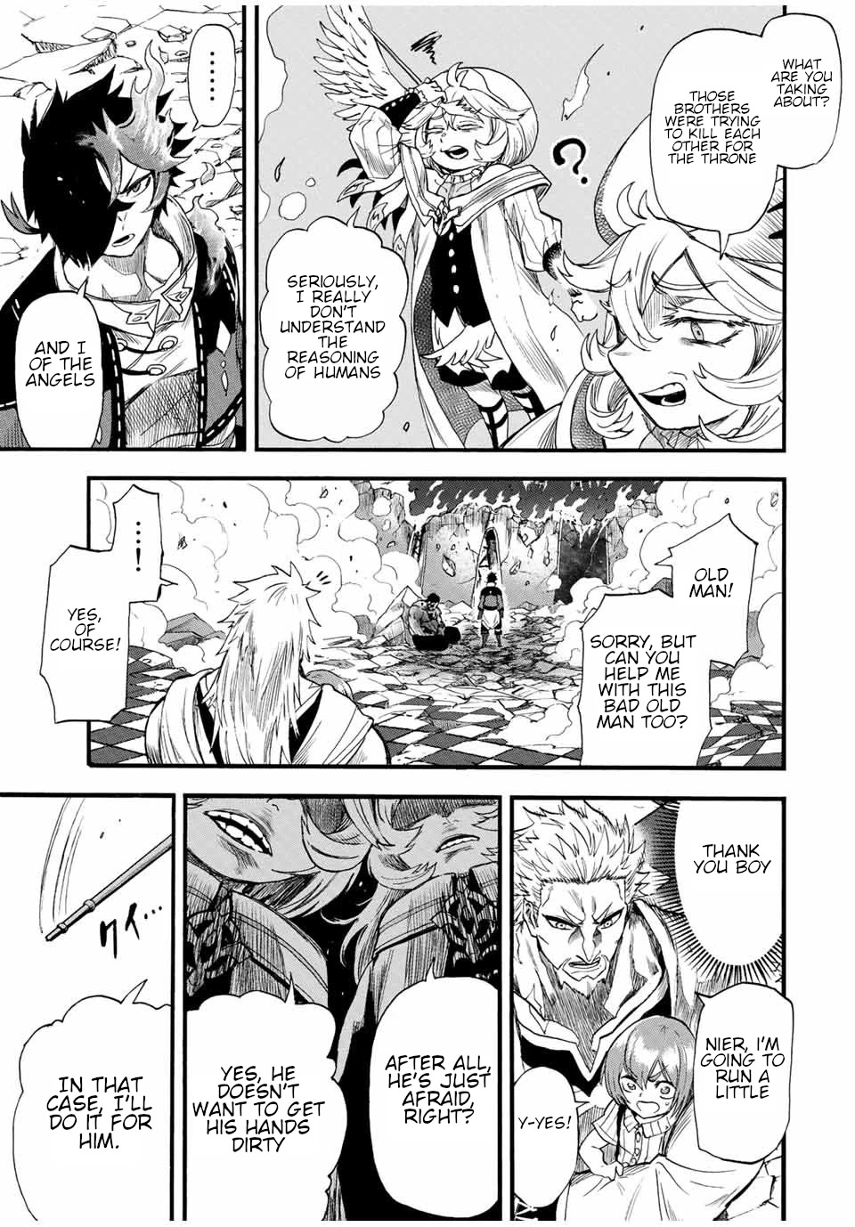 Jigoku no Gouka de Yaka re Tsuzuketa Shounen. Saikyou no Honou Tsukai to Natte Fukkatsu Suru. Chapter 81 page 8 - Chapter 81: Twelve Apostles of the Church of the Holy Angels, "Steel" Sandalphon and "Manipulation" Metatron Part 1