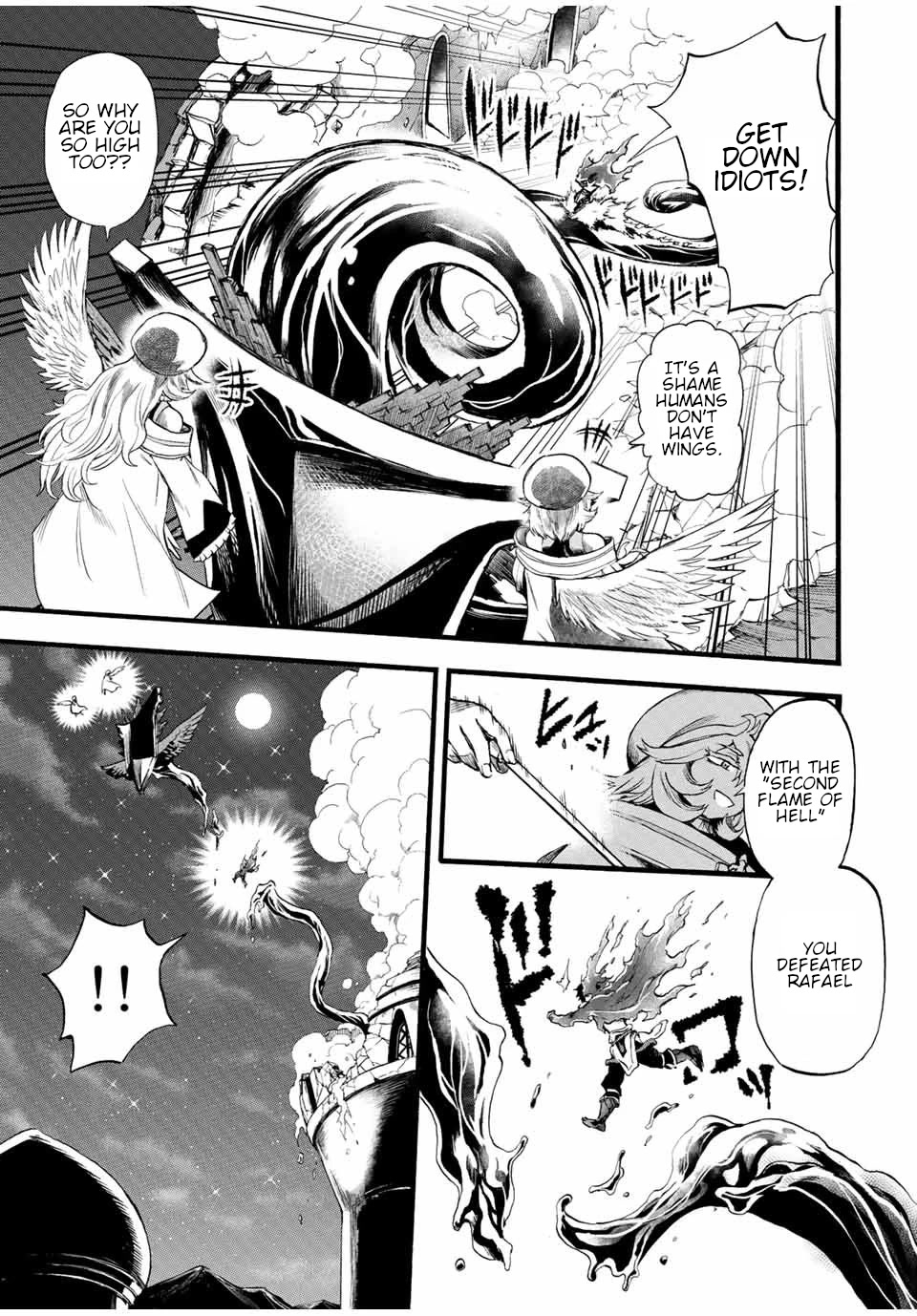 Jigoku no Gouka de Yaka re Tsuzuketa Shounen. Saikyou no Honou Tsukai to Natte Fukkatsu Suru. Chapter 82 page 6 - Chapter 82: Twelve Apostles of the Church of the Holy Angels, "Steel" Sandalphon and "Manipulation" Metatron Part 2