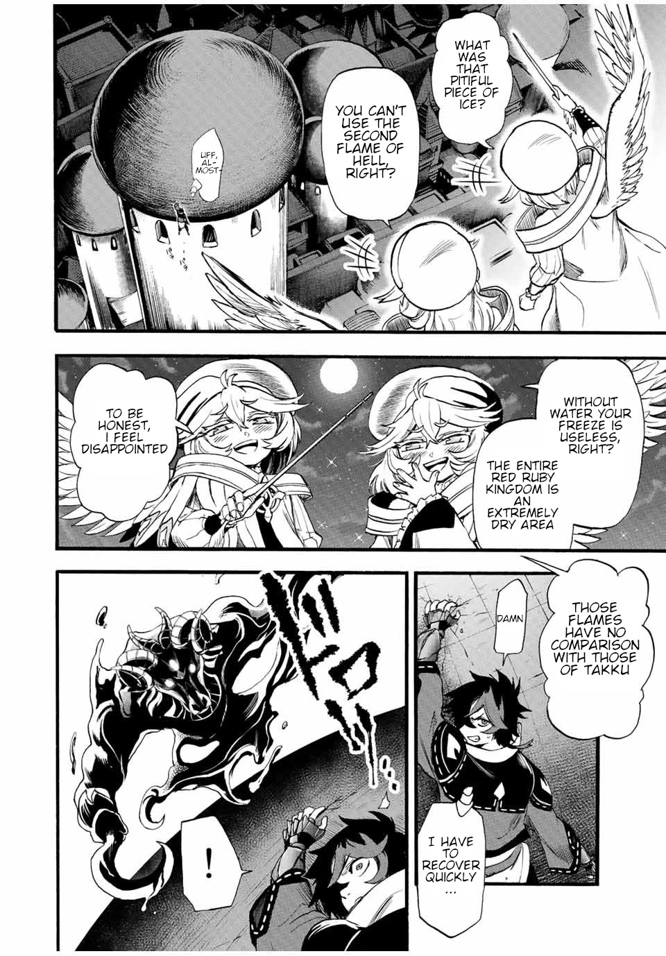 Jigoku no Gouka de Yaka re Tsuzuketa Shounen. Saikyou no Honou Tsukai to Natte Fukkatsu Suru. Chapter 82 page 9 - Chapter 82: Twelve Apostles of the Church of the Holy Angels, "Steel" Sandalphon and "Manipulation" Metatron Part 2