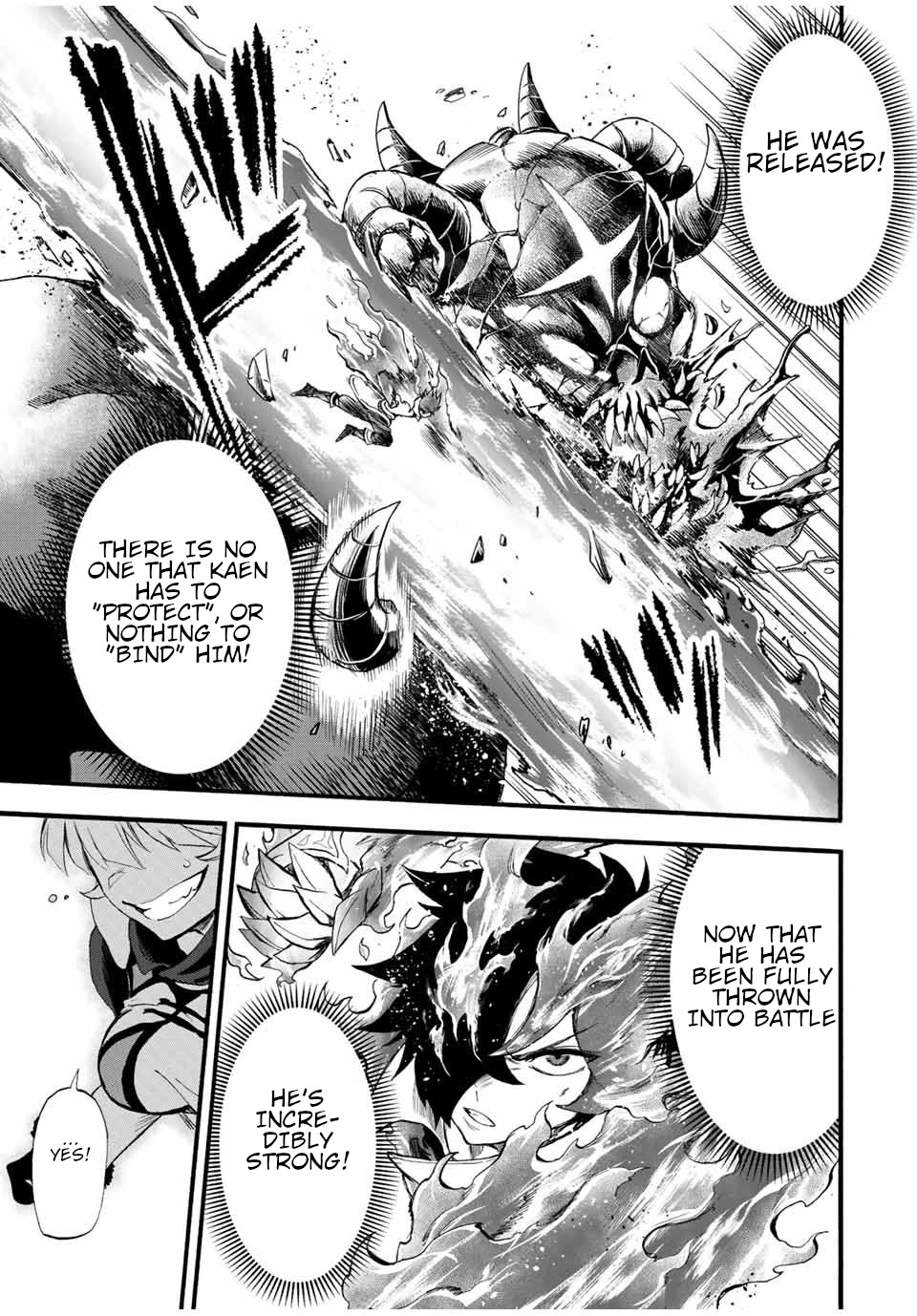 Jigoku no Gouka de Yaka re Tsuzuketa Shounen. Saikyou no Honou Tsukai to Natte Fukkatsu Suru. Chapter 88 page 10 - Chapter 88: The Steel Manipulator Angel, Juggernaut Part 3