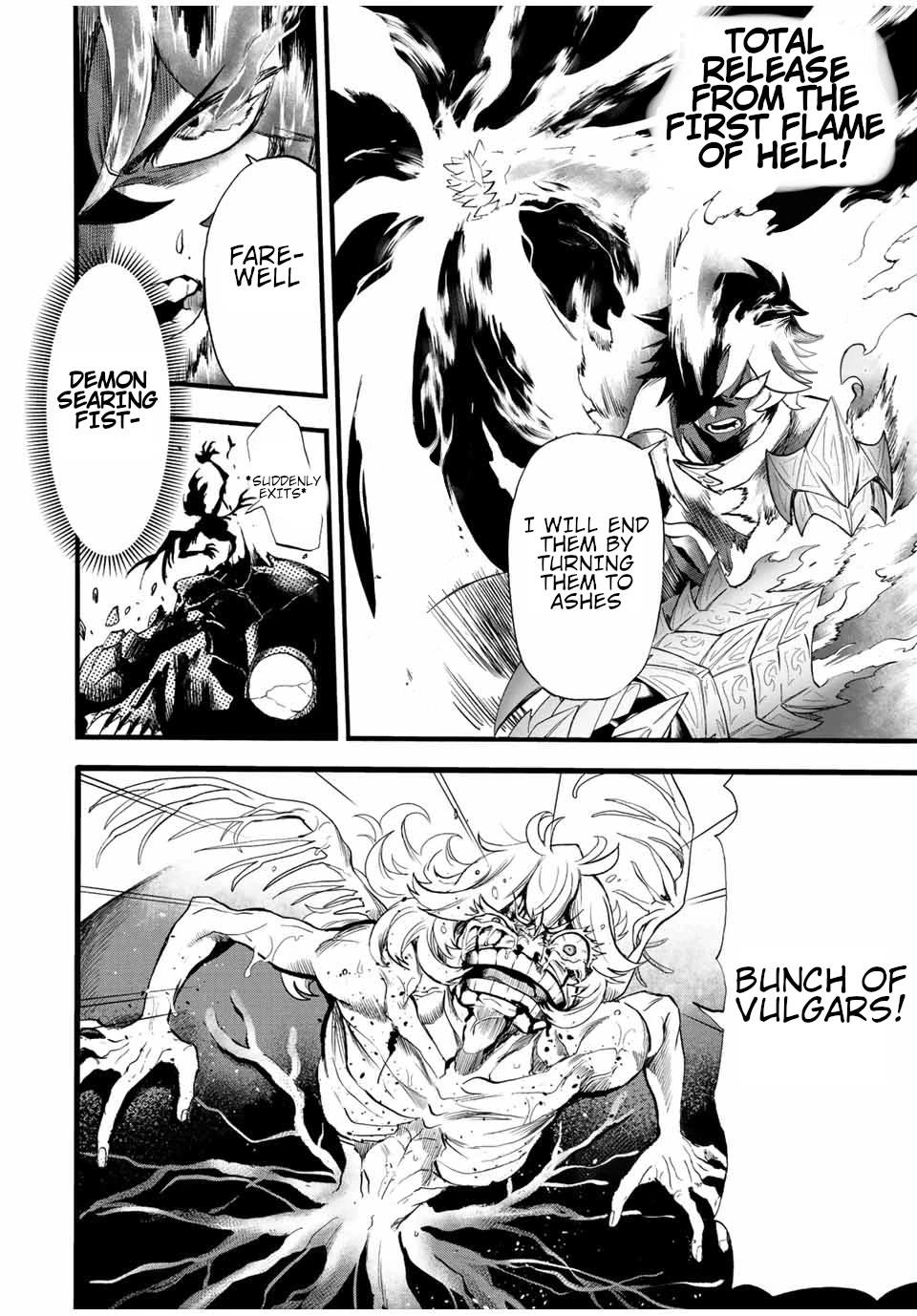 Jigoku no Gouka de Yaka re Tsuzuketa Shounen. Saikyou no Honou Tsukai to Natte Fukkatsu Suru. Chapter 89 page 7 - Chapter 89: The Steel Manipulator Angel, Juggernaut Part 4