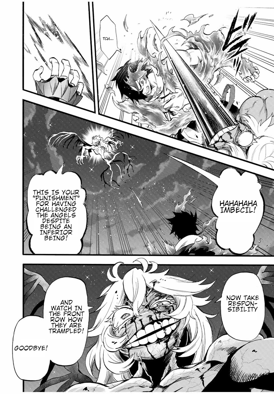 Jigoku no Gouka de Yaka re Tsuzuketa Shounen. Saikyou no Honou Tsukai to Natte Fukkatsu Suru. Chapter 90 page 3 - Chapter 90: The Steel Manipulator Angel, Juggernaut Part 5