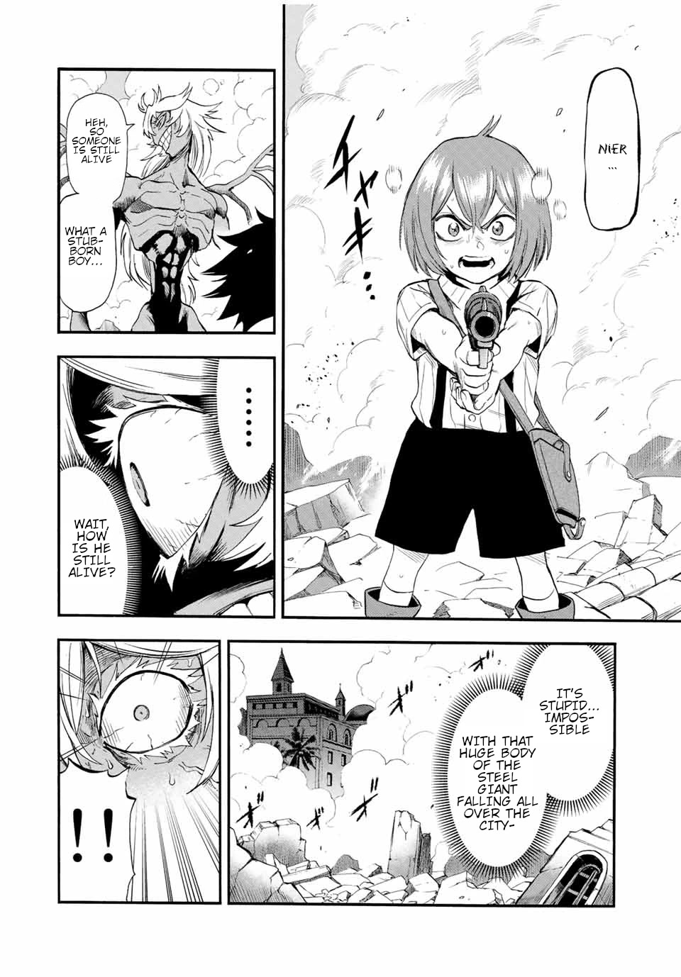 Jigoku no Gouka de Yaka re Tsuzuketa Shounen. Saikyou no Honou Tsukai to Natte Fukkatsu Suru. Chapter 92 page 5 - Chapter 92: The Steel Manipulator Angel, Juggernaut Part 7