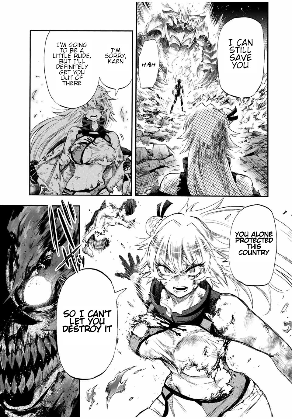 Jigoku no Gouka de Yaka re Tsuzuketa Shounen. Saikyou no Honou Tsukai to Natte Fukkatsu Suru. Chapter 95 page 10 - Chapter 95: Inside the abyss.