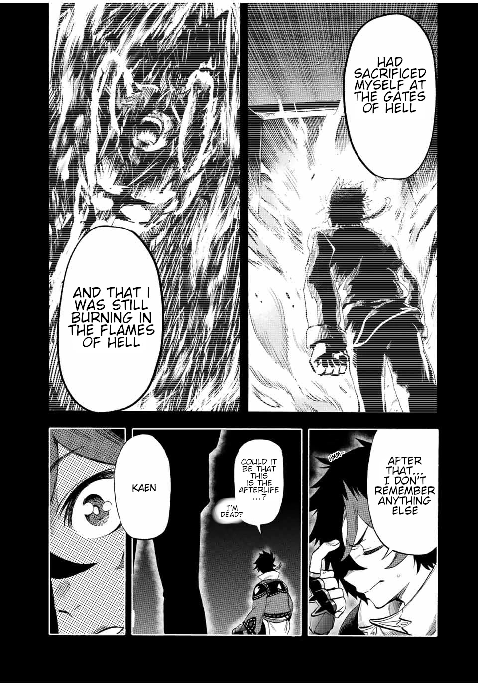 Jigoku no Gouka de Yaka re Tsuzuketa Shounen. Saikyou no Honou Tsukai to Natte Fukkatsu Suru. Chapter 95 page 12 - Chapter 95: Inside the abyss.