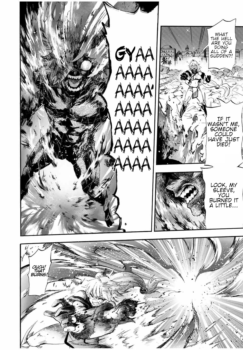 Jigoku no Gouka de Yaka re Tsuzuketa Shounen. Saikyou no Honou Tsukai to Natte Fukkatsu Suru. Chapter 95 page 3 - Chapter 95: Inside the abyss.
