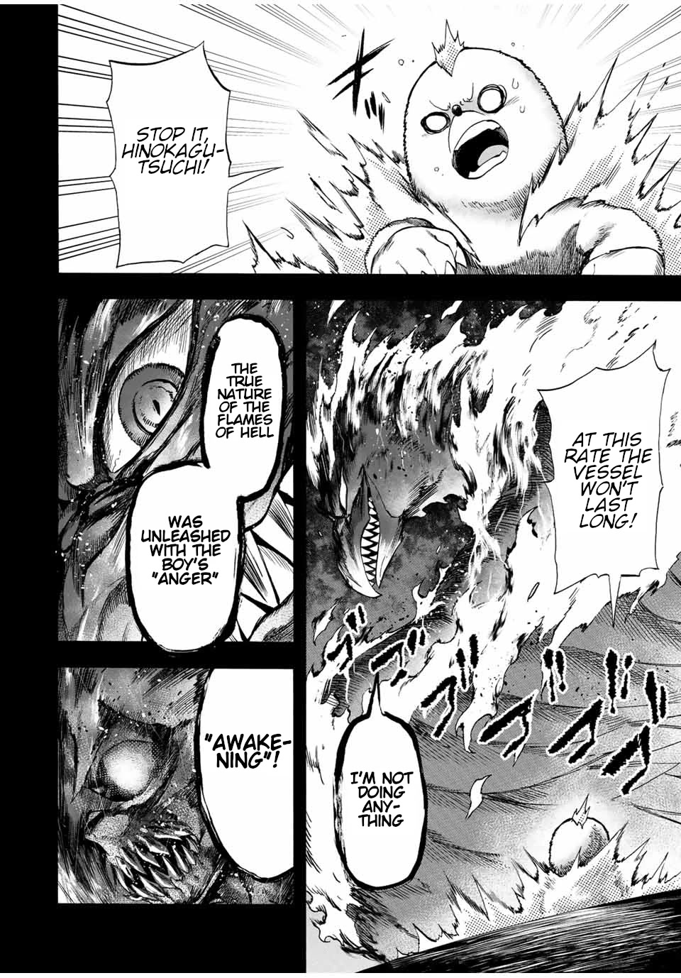 Jigoku no Gouka de Yaka re Tsuzuketa Shounen. Saikyou no Honou Tsukai to Natte Fukkatsu Suru. Chapter 95 page 5 - Chapter 95: Inside the abyss.
