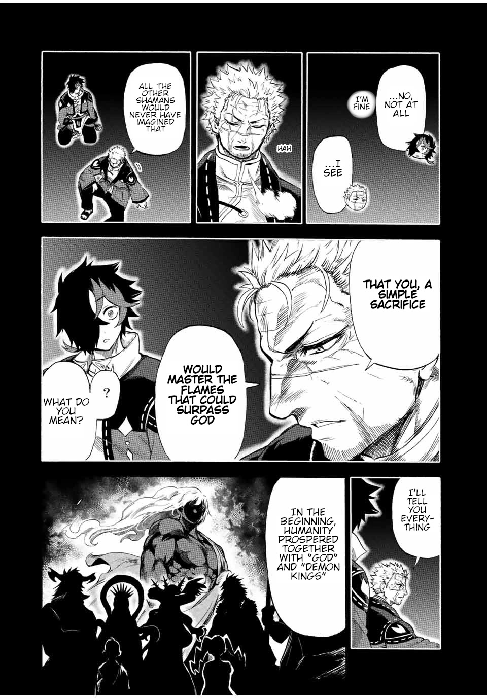 Jigoku no Gouka de Yaka re Tsuzuketa Shounen. Saikyou no Honou Tsukai to Natte Fukkatsu Suru. Chapter 96 page 3 - Chapter 96: The truth of the world.
