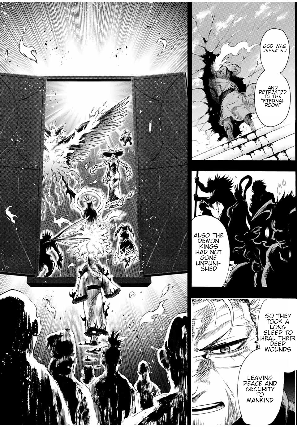 Jigoku no Gouka de Yaka re Tsuzuketa Shounen. Saikyou no Honou Tsukai to Natte Fukkatsu Suru. Chapter 96 page 5 - Chapter 96: The truth of the world.