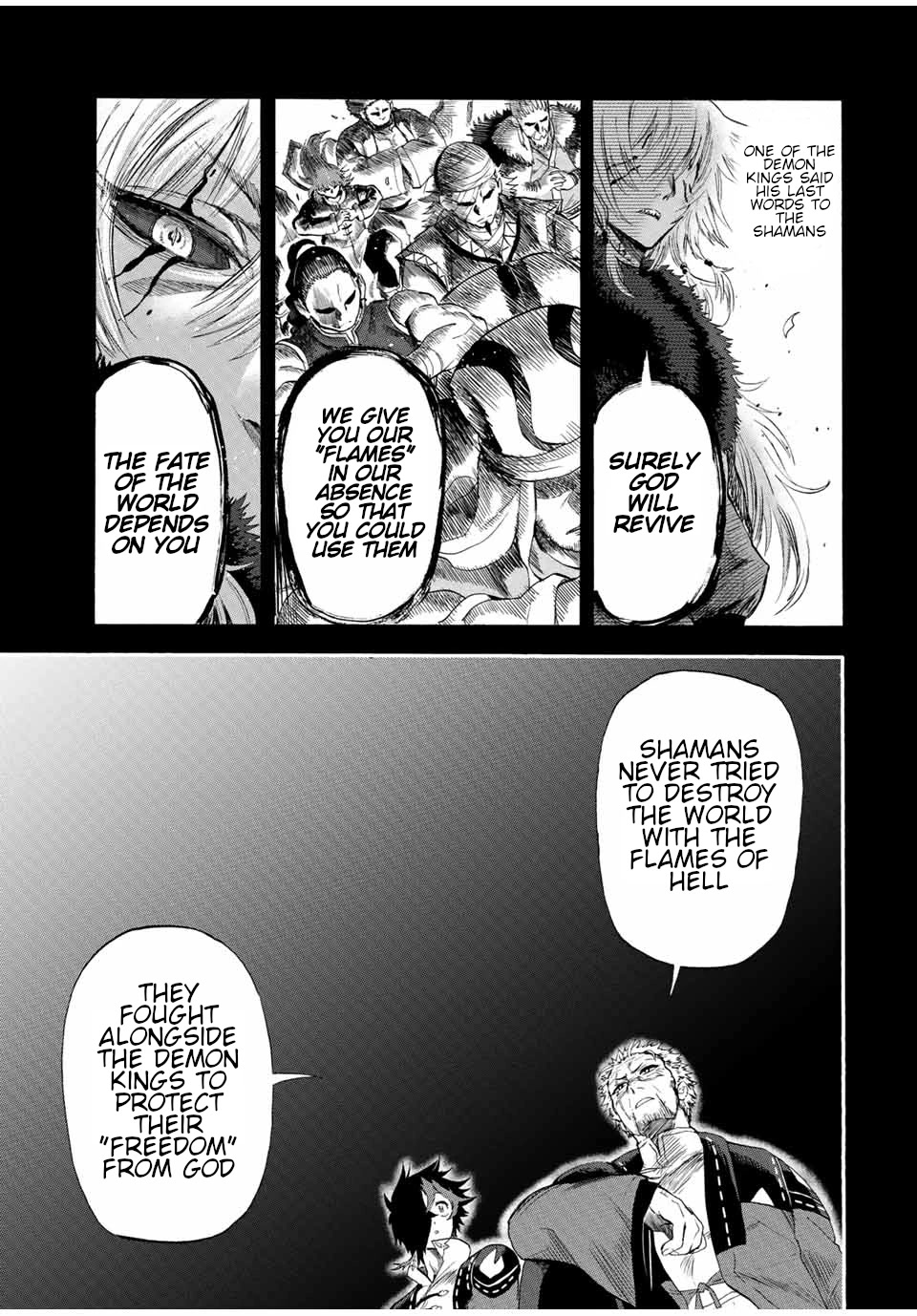 Jigoku no Gouka de Yaka re Tsuzuketa Shounen. Saikyou no Honou Tsukai to Natte Fukkatsu Suru. Chapter 96 page 6 - Chapter 96: The truth of the world.