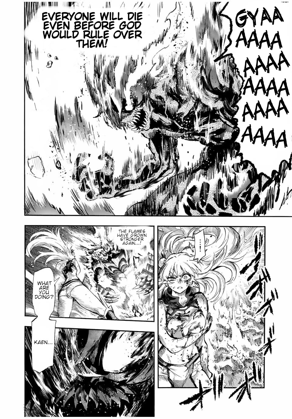 Jigoku no Gouka de Yaka re Tsuzuketa Shounen. Saikyou no Honou Tsukai to Natte Fukkatsu Suru. Chapter 96 page 9 - Chapter 96: The truth of the world.