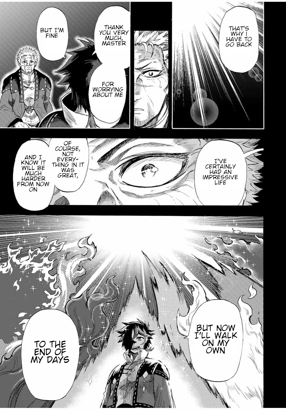 Jigoku no Gouka de Yaka re Tsuzuketa Shounen. Saikyou no Honou Tsukai to Natte Fukkatsu Suru. Chapter 98 page 4 - Chapter 98: Thank you...
