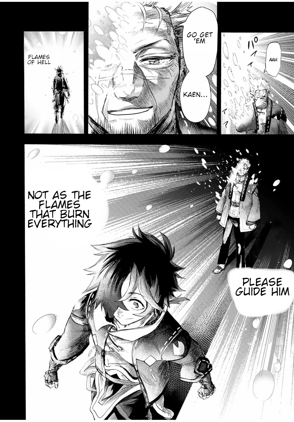 Jigoku no Gouka de Yaka re Tsuzuketa Shounen. Saikyou no Honou Tsukai to Natte Fukkatsu Suru. Chapter 98 page 9 - Chapter 98: Thank you...