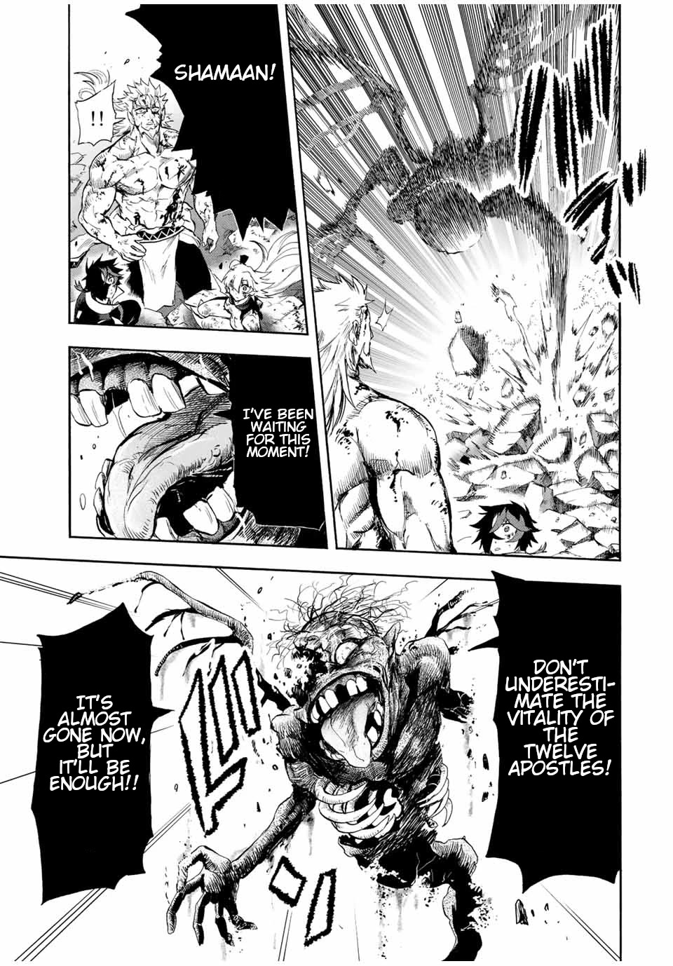 Jigoku no Gouka de Yaka re Tsuzuketa Shounen. Saikyou no Honou Tsukai to Natte Fukkatsu Suru. Chapter 99 page 4 - Chapter 99: Last moment
