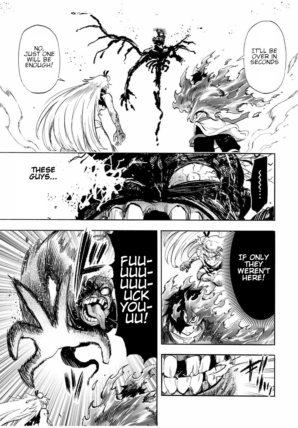 Jigoku no Gouka de Yaka re Tsuzuketa Shounen. Saikyou no Honou Tsukai to Natte Fukkatsu Suru. Chapter 99 page 6 - Chapter 99: Last moment