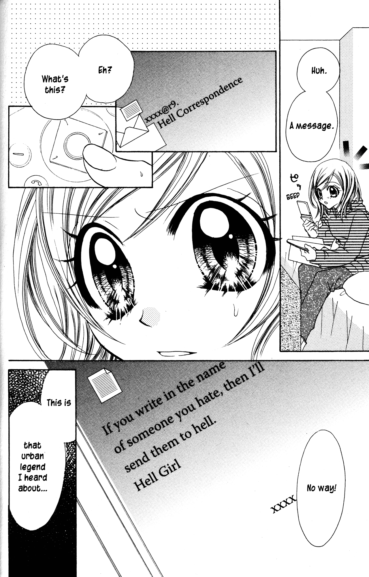 Jigoku Shoujo Chapter 17 page 6 - Chapter 17: Fake Hell Correspondence