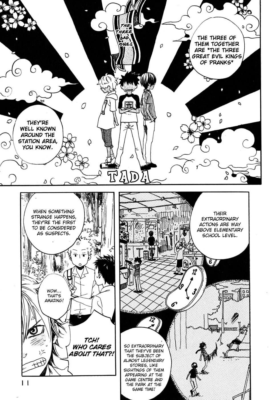 Jigokudou Reikai Tsuushin Chapter 1 page 12 - Chapter 1: The Hall of Hell, the Three Bad Kids, and the Ghost