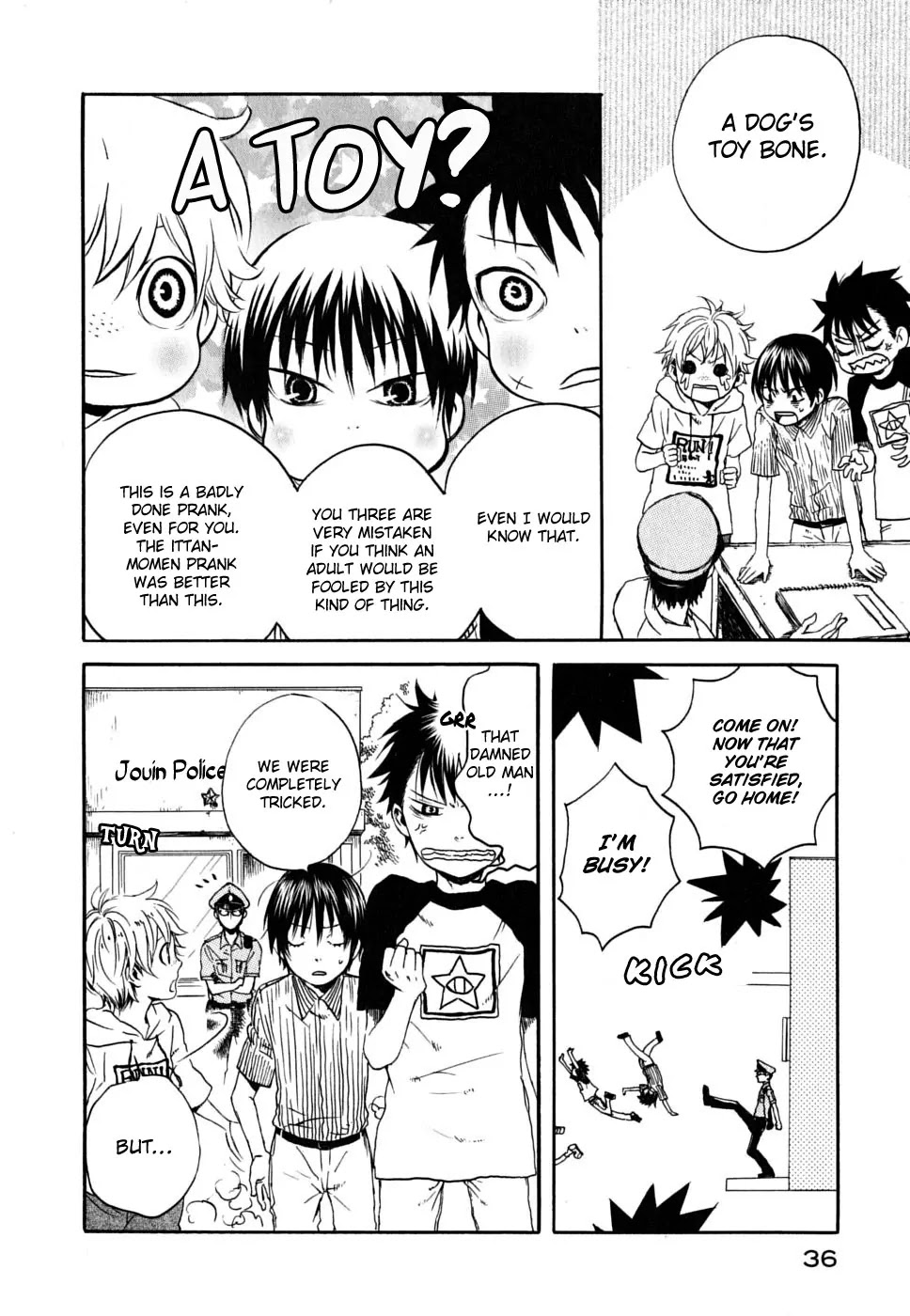 Jigokudou Reikai Tsuushin Chapter 1 page 37 - Chapter 1: The Hall of Hell, the Three Bad Kids, and the Ghost