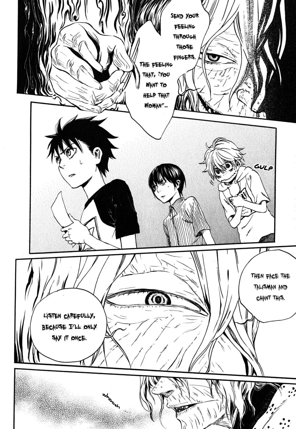 Jigokudou Reikai Tsuushin Chapter 1 page 46 - Chapter 1: The Hall of Hell, the Three Bad Kids, and the Ghost
