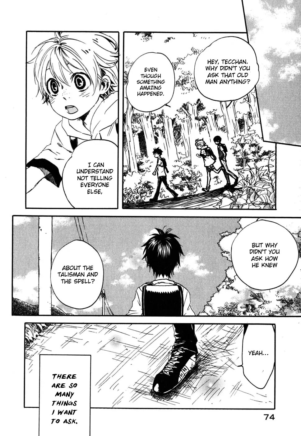 Jigokudou Reikai Tsuushin Chapter 1 page 73 - Chapter 1: The Hall of Hell, the Three Bad Kids, and the Ghost