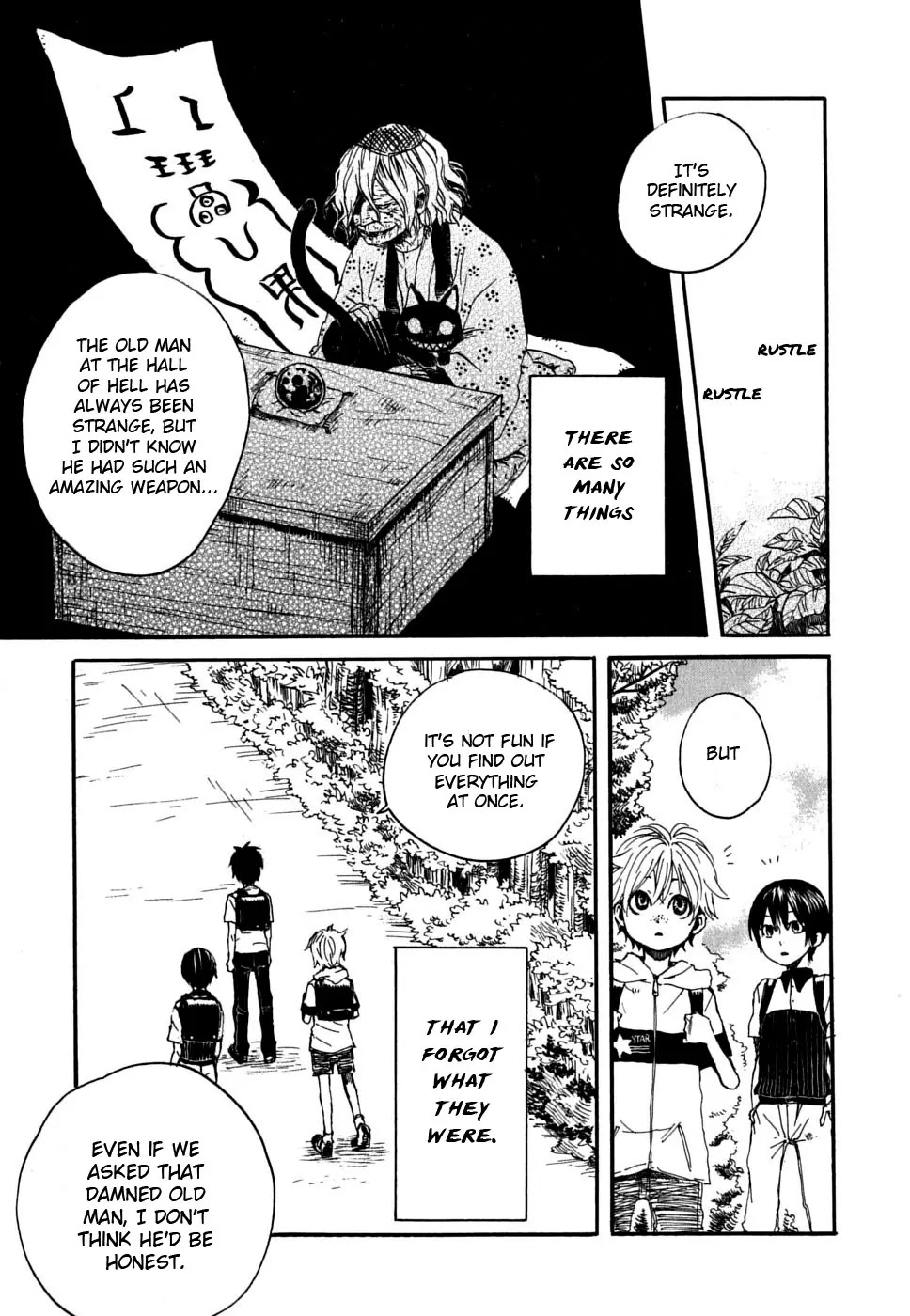 Jigokudou Reikai Tsuushin Chapter 1 page 74 - Chapter 1: The Hall of Hell, the Three Bad Kids, and the Ghost