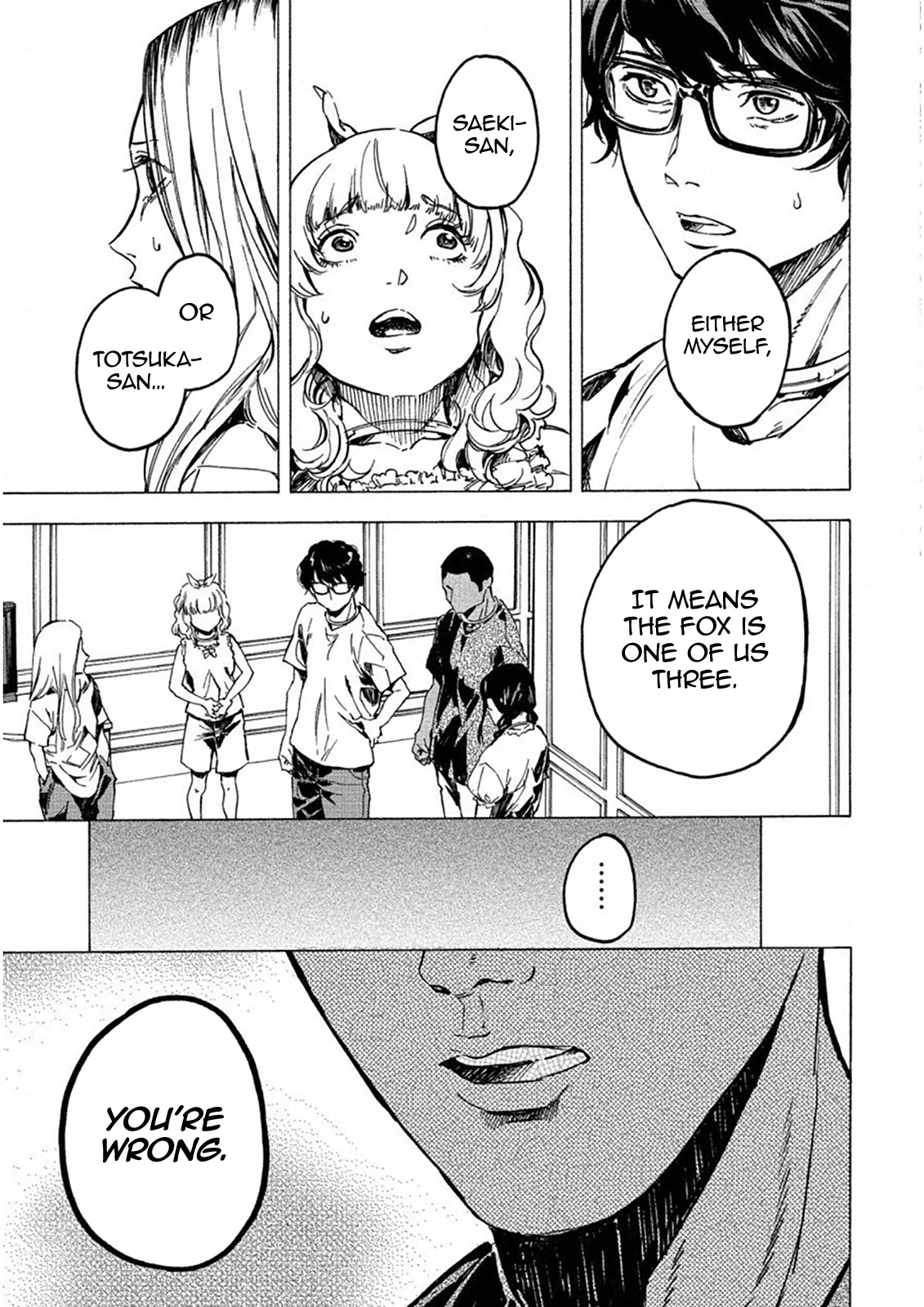 Jinrou Game: Crazy Fox Chapter 22 page 6 - Chapter 22: Mask and Confession