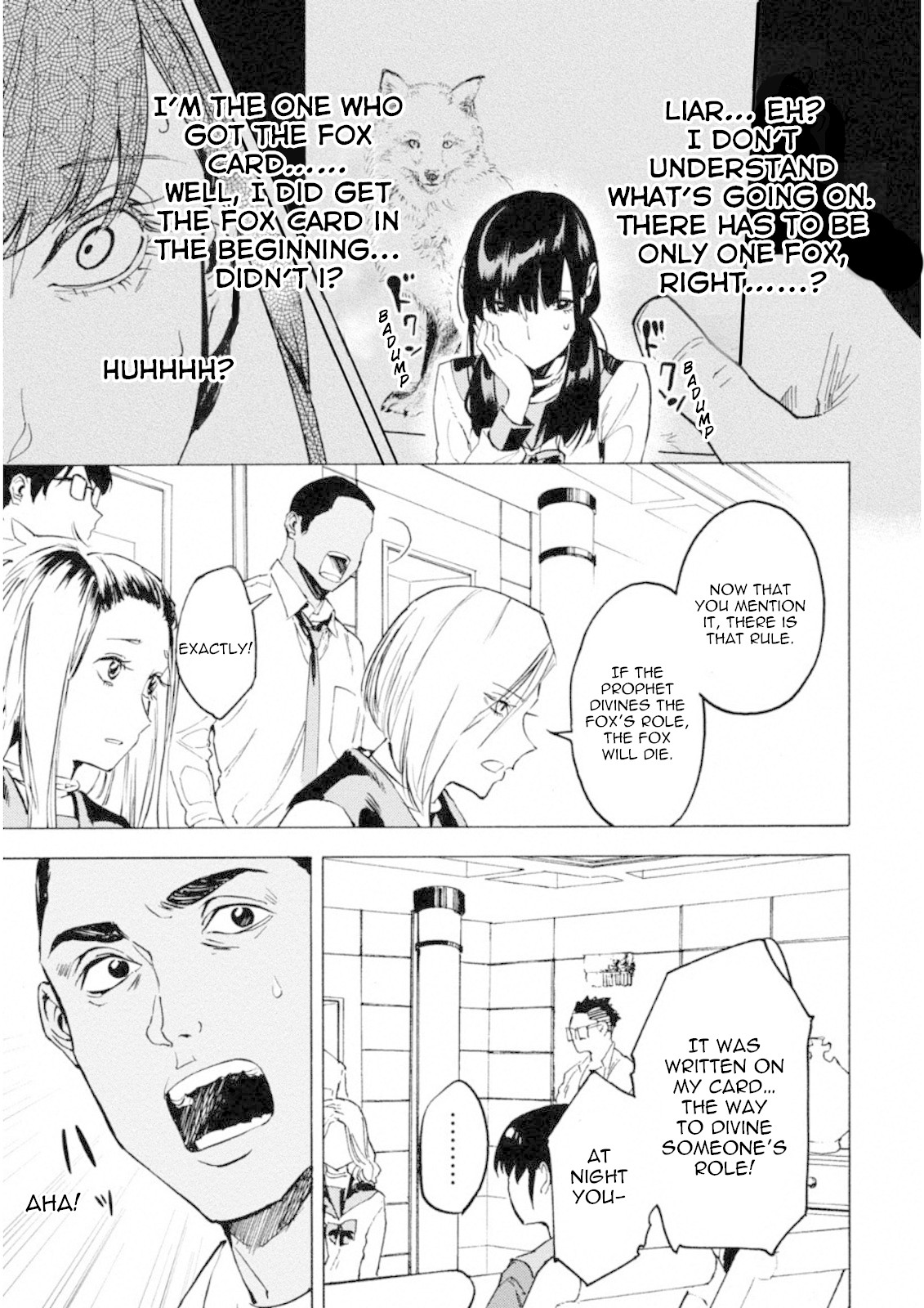 Jinrou Game: Crazy Fox Chapter 5 page 12 - Chapter 5: Labyrinth of Concealed Information