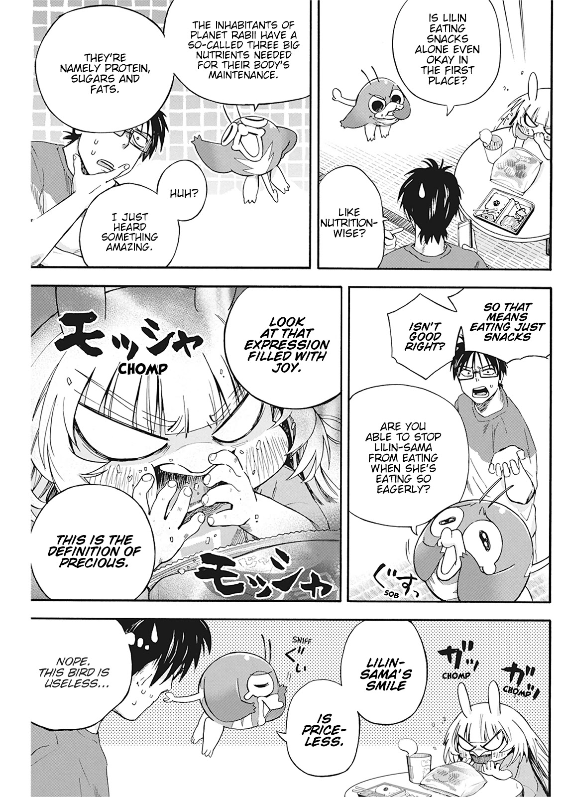 Jinrui o Metsubou Sasete wa Ikemasen Chapter 5 page 6 - Chapter 5: Ah, Chips Covered With Chocolate Huh