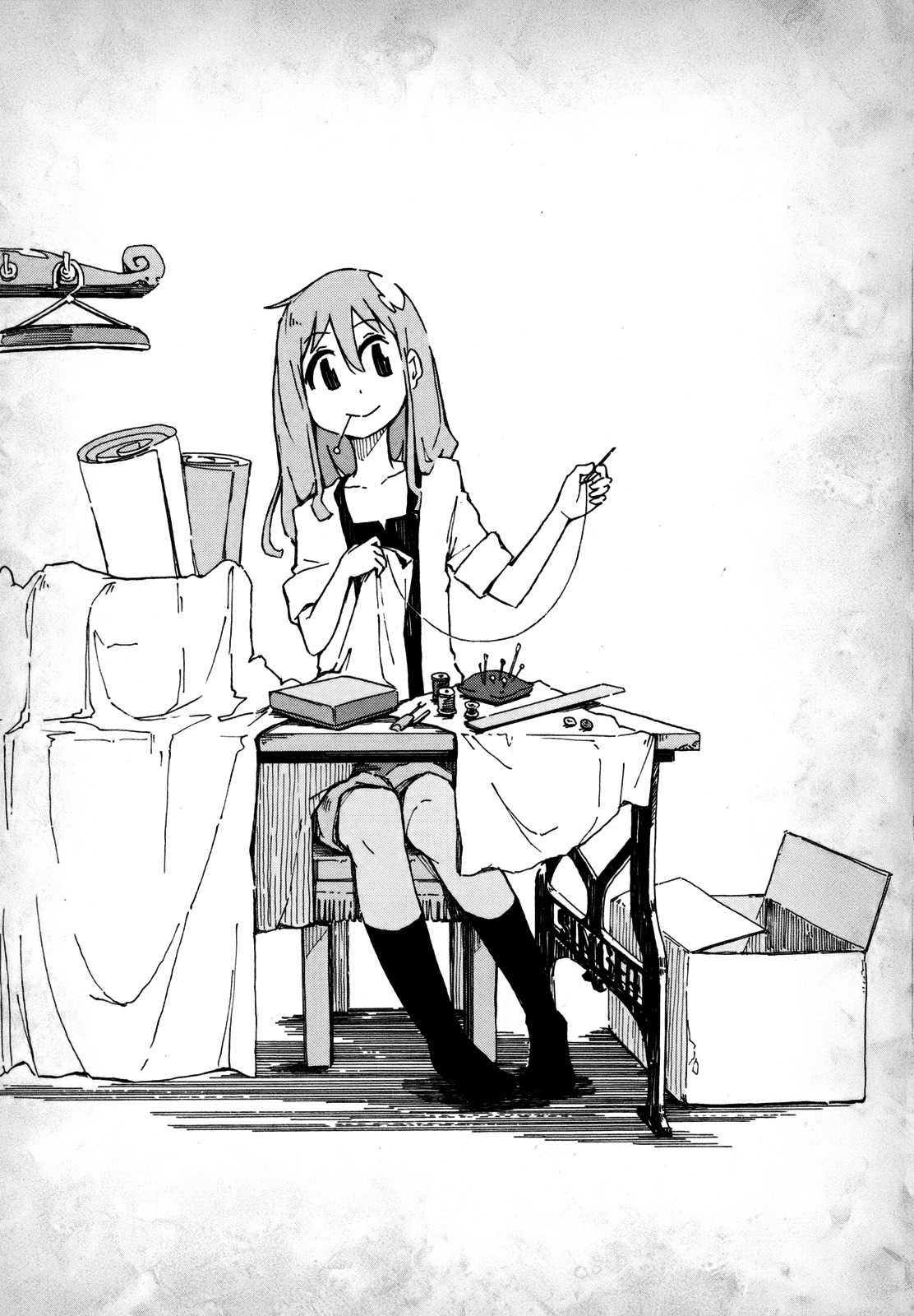 Jinrui wa Suitai Shimashita: Nonbirishita Houkoku Chapter 6 page 2 - Chapter 6: Sewing and Wearing