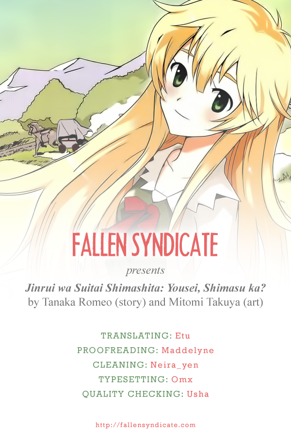 Jinrui wa Suitai Shimashita: Yousei, Shimasu ka? Chapter 3 page 1 - Chapter 3