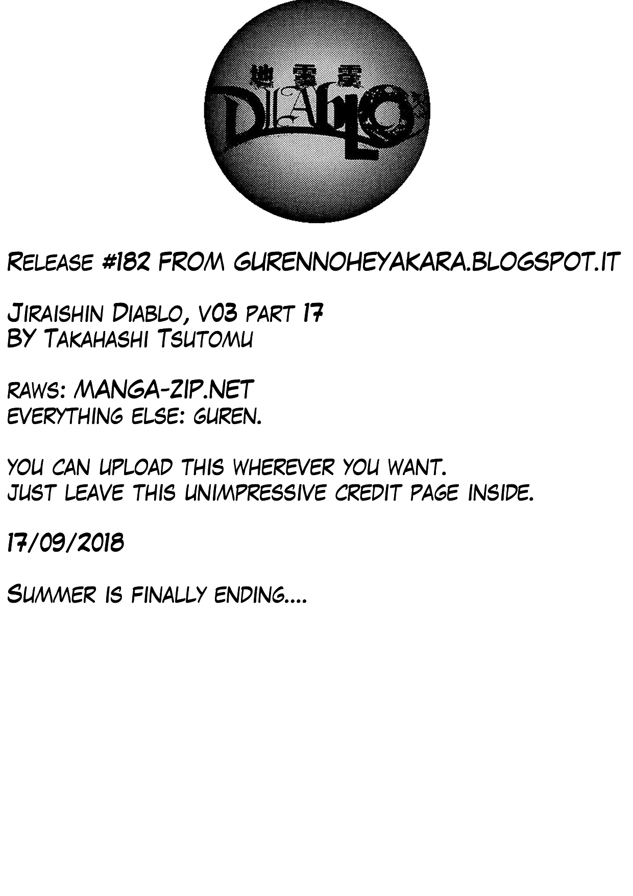 Jiraishin Diablo Chapter 17 page 33 - Chapter 17: The Lost Island / Part 17 "Fate"