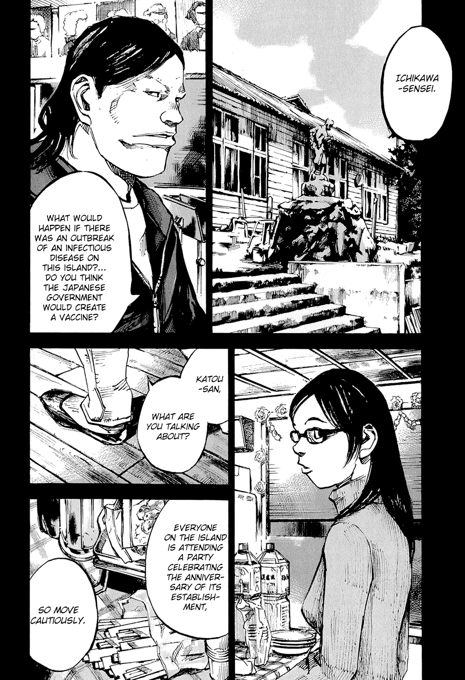 Jiraishin Diablo Chapter 6 page 14 - Chapter 6: The Lost Island / Part 6 "Explosion"