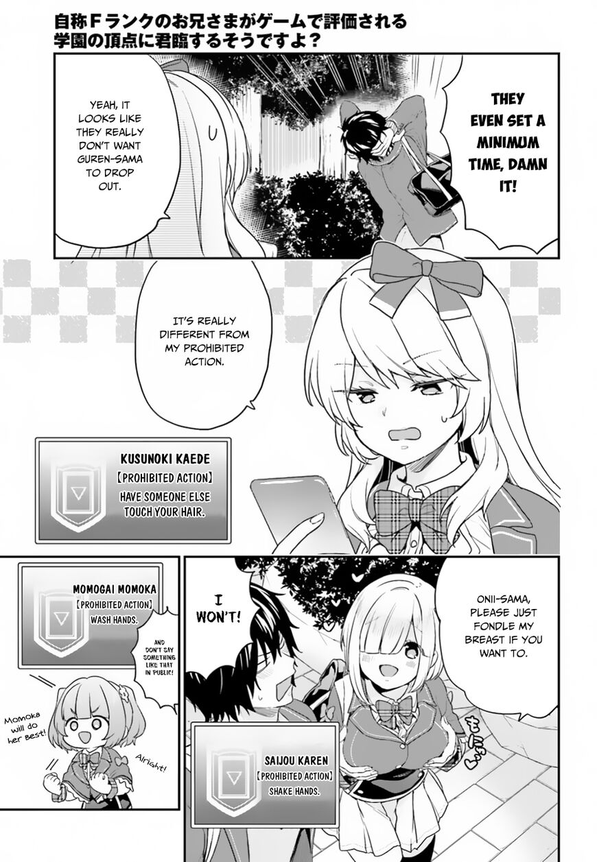 Jishou F-Rank no Oniisama ga Game de Hyouka sareru Gakuen no Chouten ni Kunrin suru Sou desu yo? Chapter 16 page 4 - Chapter 16