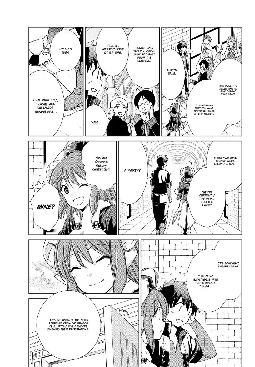 Jishou! Heibon Mazoku no Eiyuu Life: B-kyuu Mazoku nano ni Cheat Dungeon wo Tsukutteshimatta Kekka Chapter 10 page 8 - Chapter 10: Chrono Celebrates Victory