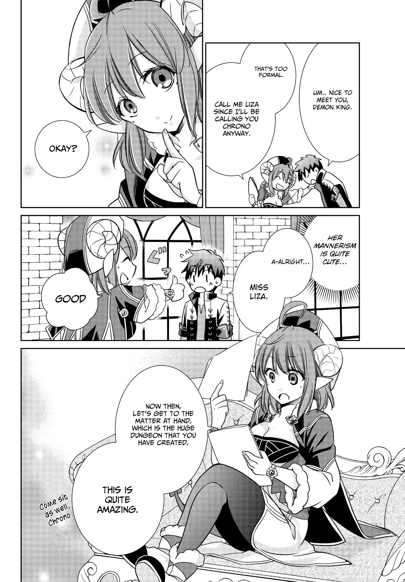 Jishou! Heibon Mazoku no Eiyuu Life: B-kyuu Mazoku nano ni Cheat Dungeon wo Tsukutteshimatta Kekka Chapter 2 page 14 - Chapter 2: Chrono Creates A Dungeon
