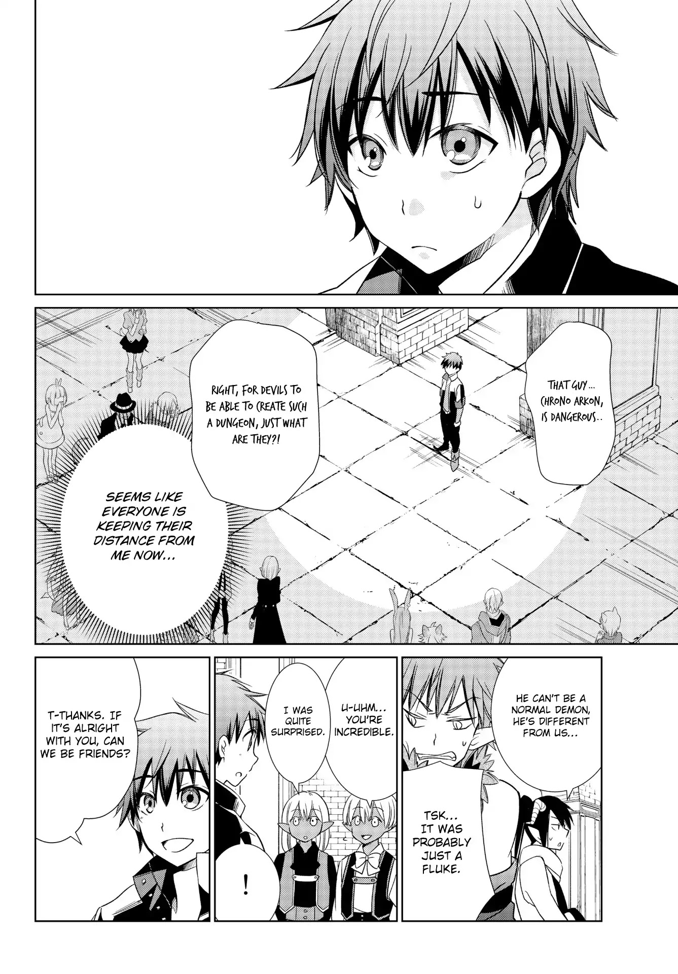 Jishou! Heibon Mazoku no Eiyuu Life: B-kyuu Mazoku nano ni Cheat Dungeon wo Tsukutteshimatta Kekka Chapter 2 page 6 - Chapter 2: Chrono Creates A Dungeon