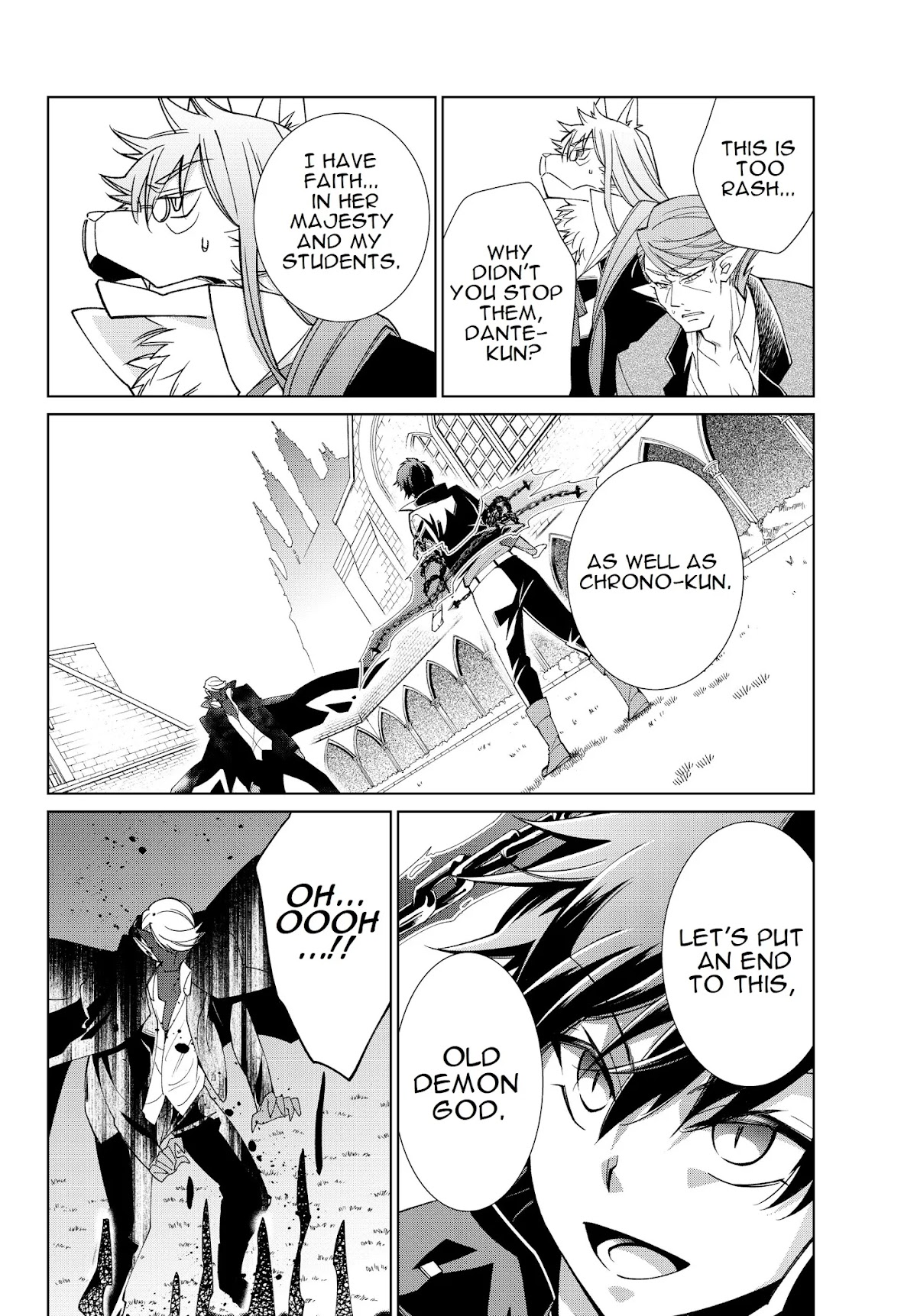 Jishou! Heibon Mazoku no Eiyuu Life: B-kyuu Mazoku nano ni Cheat Dungeon wo Tsukutteshimatta Kekka Chapter 20 page 7 - Chapter 20: Chrono fights demon gods (2)