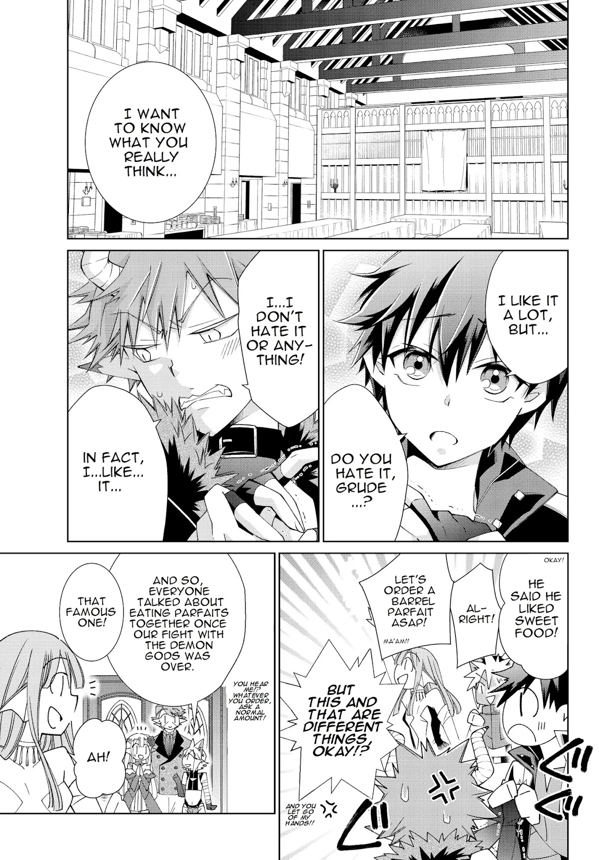 Jishou! Heibon Mazoku no Eiyuu Life: B-kyuu Mazoku nano ni Cheat Dungeon wo Tsukutteshimatta Kekka Chapter 24 page 13 - Chapter 24: Chrono celebrates his victory